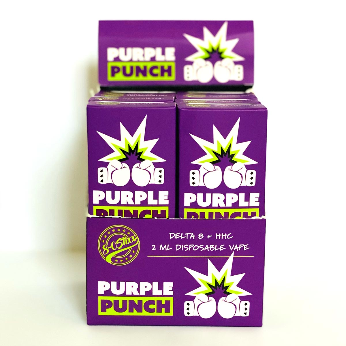 80 stixx Delta 8 HHC 2 ml Disposable Vape Purple Punch 2